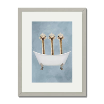 OSTRICHES IN BATHTUB | PRINT