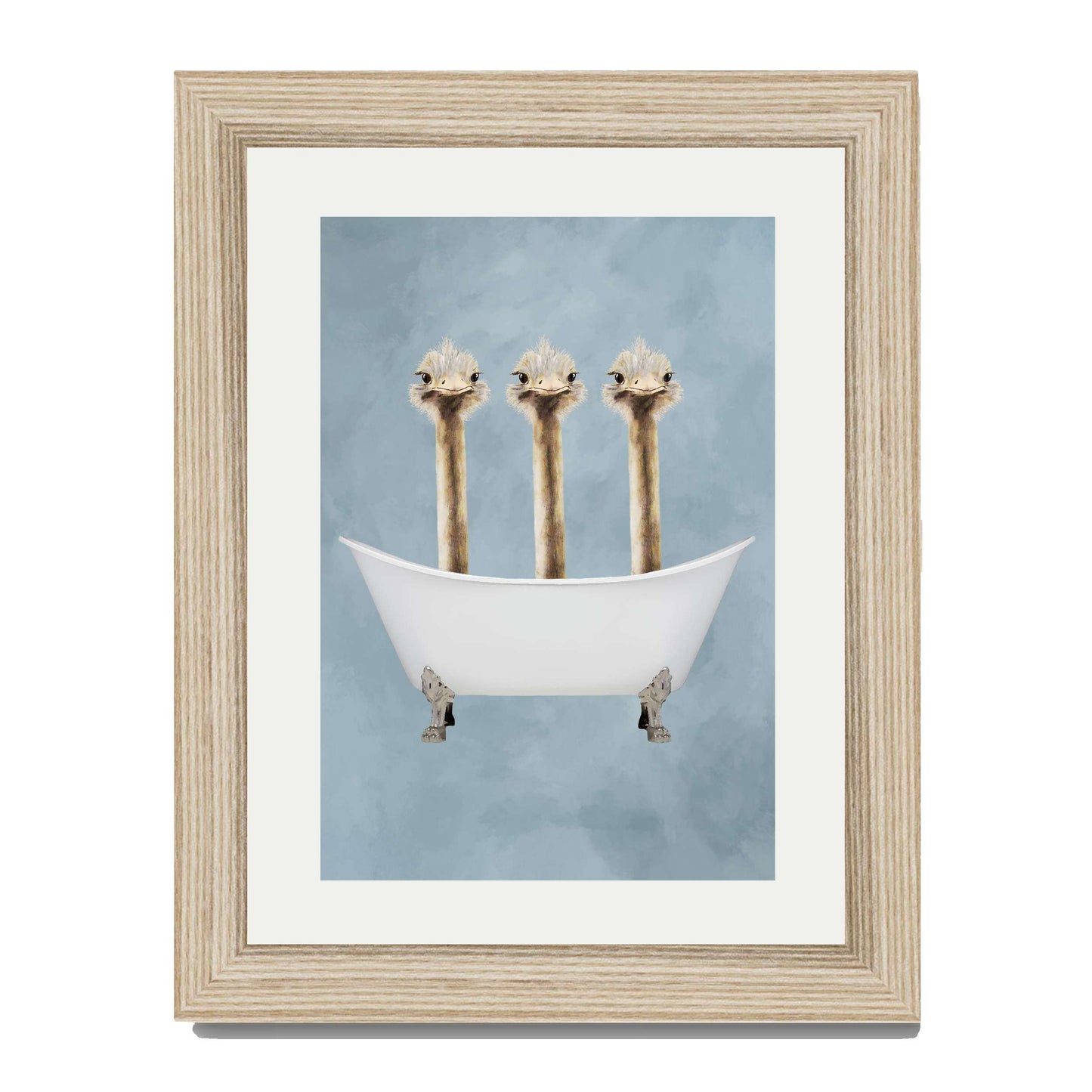 OSTRICHES IN BATHTUB | PRINT