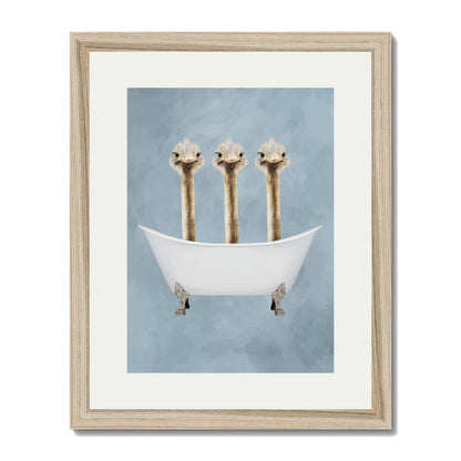 OSTRICHES IN BATHTUB | PRINT