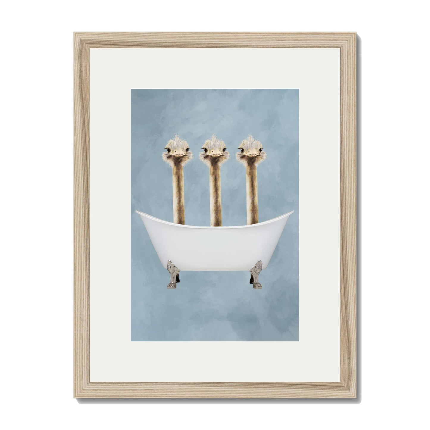 OSTRICHES IN BATHTUB | PRINT