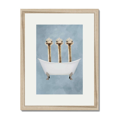 OSTRICHES IN BATHTUB | PRINT