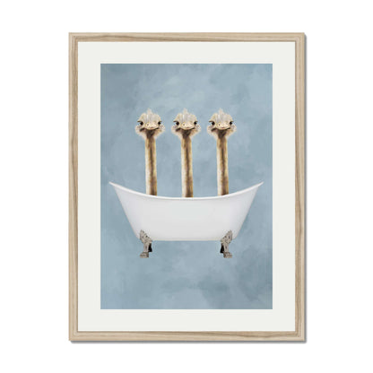 OSTRICHES IN BATHTUB | PRINT