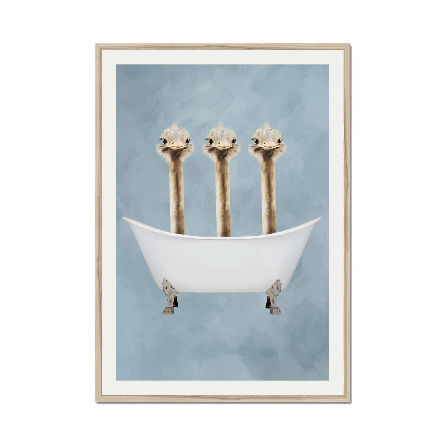 OSTRICHES IN BATHTUB | PRINT