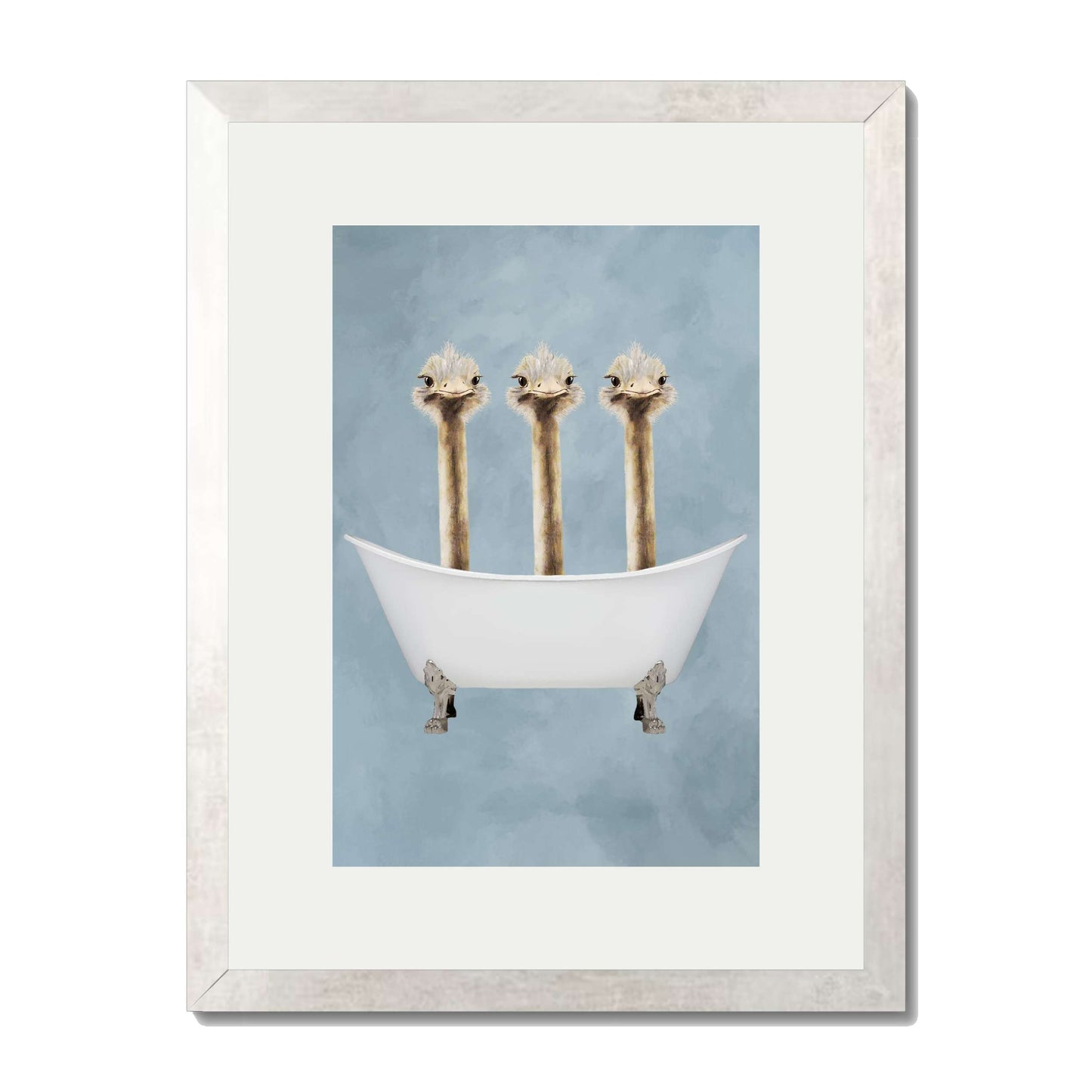OSTRICHES IN BATHTUB | PRINT