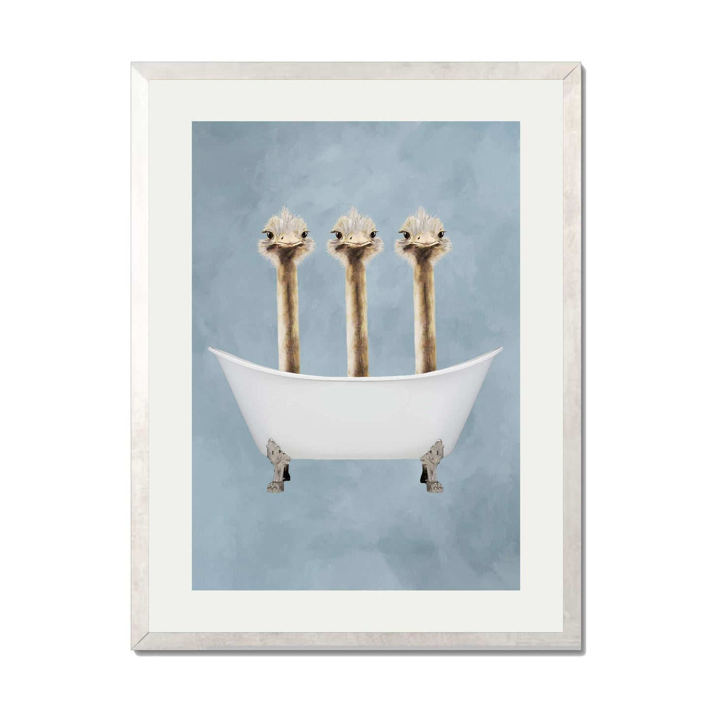 OSTRICHES IN BATHTUB | PRINT