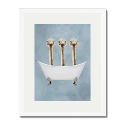 OSTRICHES IN BATHTUB | PRINT