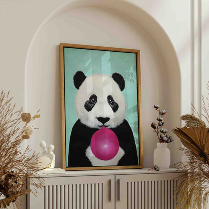 PANDA WITH BUBBLEGUM | CANVAS