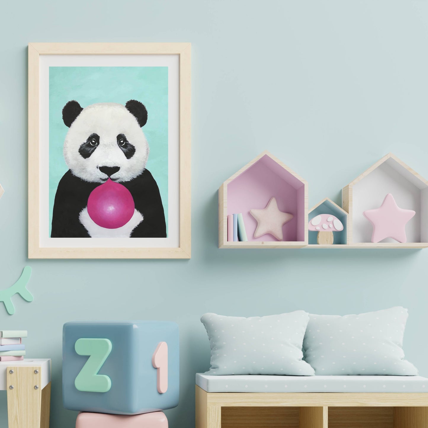 PANDA WITH BUBBLEGUM | PRINT