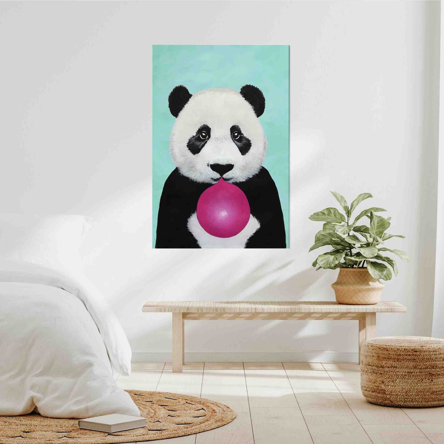 PANDA WITH BUBBLEGUM | CANVAS