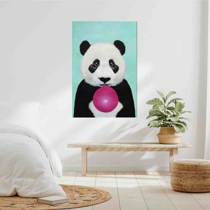 PANDA WITH BUBBLEGUM | CANVAS