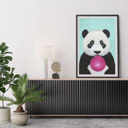 PANDA WITH BUBBLEGUM | PRINT
