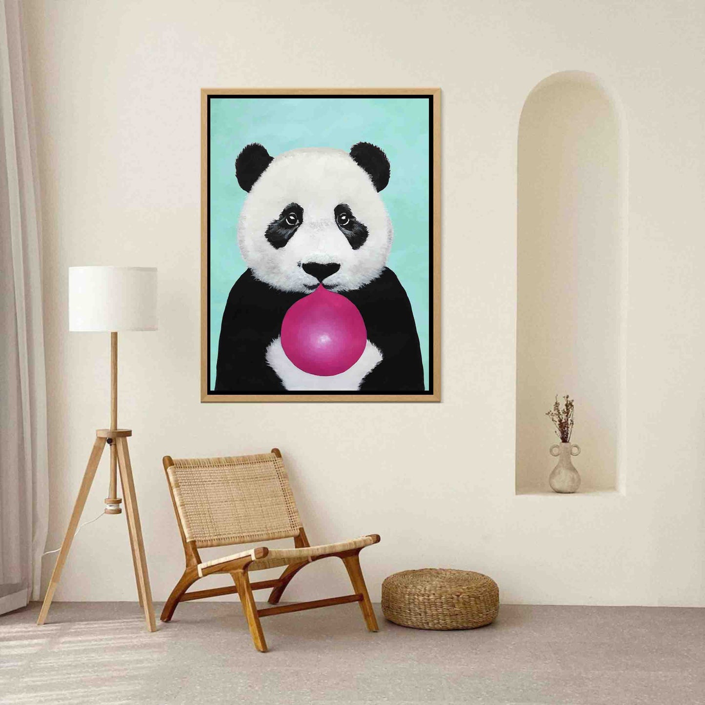 PANDA WITH BUBBLEGUM | CANVAS