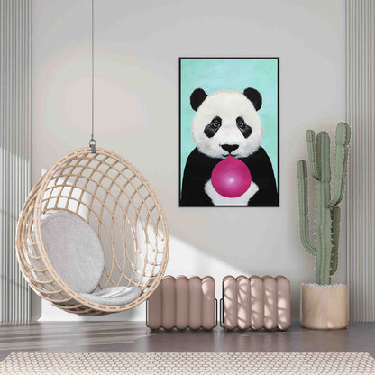 PANDA WITH BUBBLEGUM | CANVAS