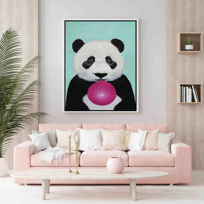 PANDA WITH BUBBLEGUM | CANVAS