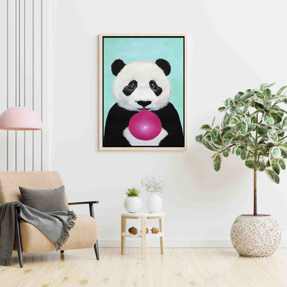 PANDA WITH BUBBLEGUM | CANVAS