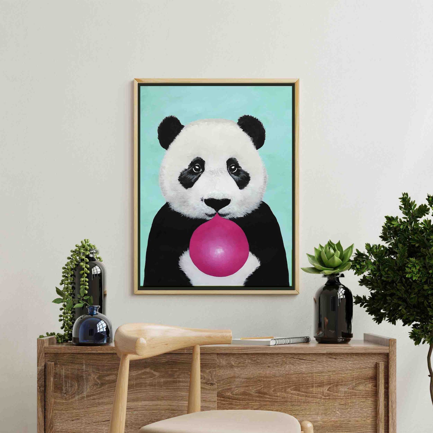 PANDA WITH BUBBLEGUM | CANVAS