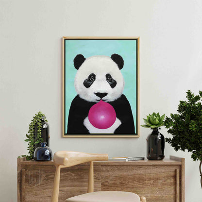 PANDA WITH BUBBLEGUM | CANVAS