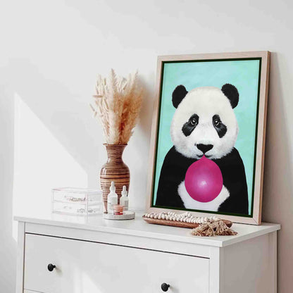 PANDA WITH BUBBLEGUM | CANVAS