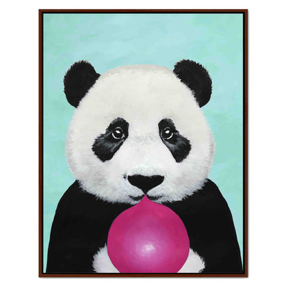 PANDA WITH BUBBLEGUM | CANVAS
