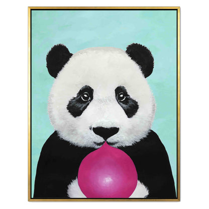 PANDA WITH BUBBLEGUM | CANVAS