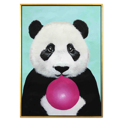 PANDA WITH BUBBLEGUM | CANVAS