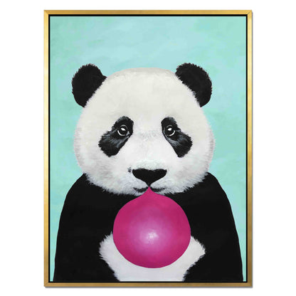 PANDA WITH BUBBLEGUM | CANVAS
