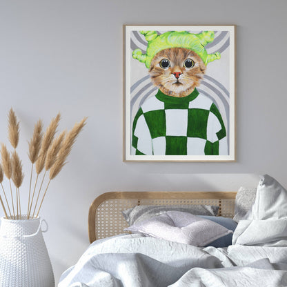 RETRO CAT | PRINT