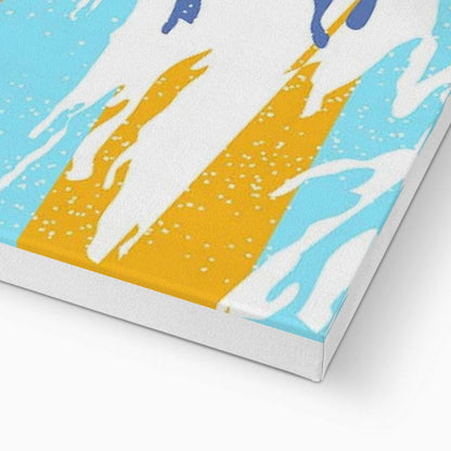 RUNNING SWIMMERS (BLUE) | CANVAS