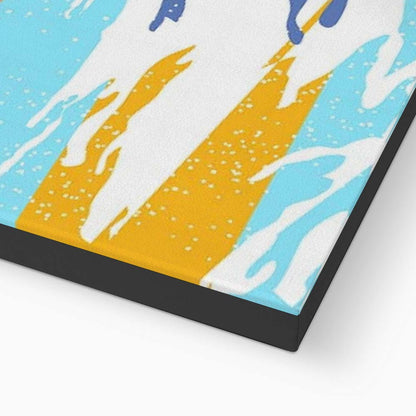 RUNNING SWIMMERS (BLUE) | CANVAS