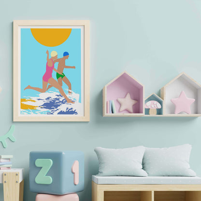 RUNNING SWIMMERS | PRINT