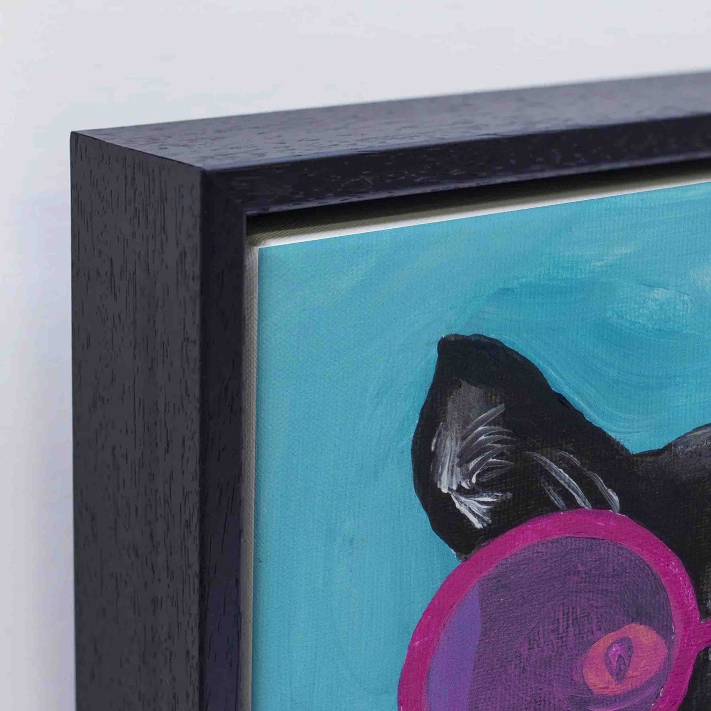 STRIPY BLACK CAT | CANVAS