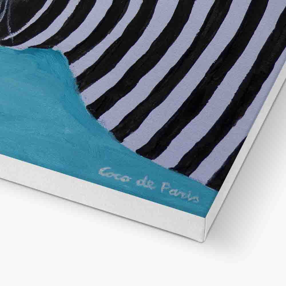 STRIPY BLACK CAT | CANVAS
