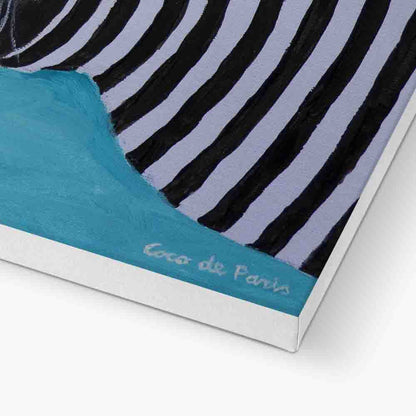 STRIPY BLACK CAT | CANVAS