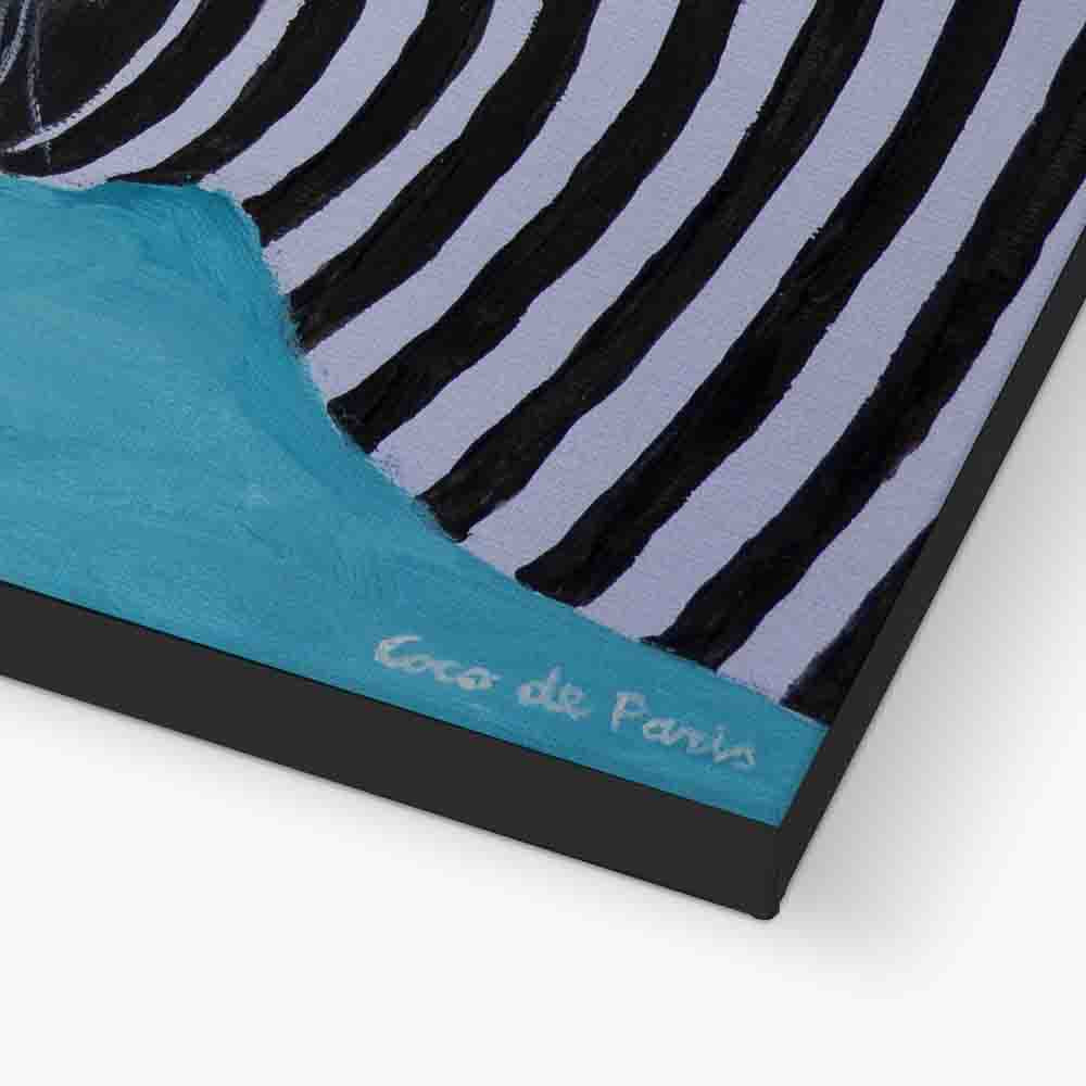 STRIPY BLACK CAT | CANVAS