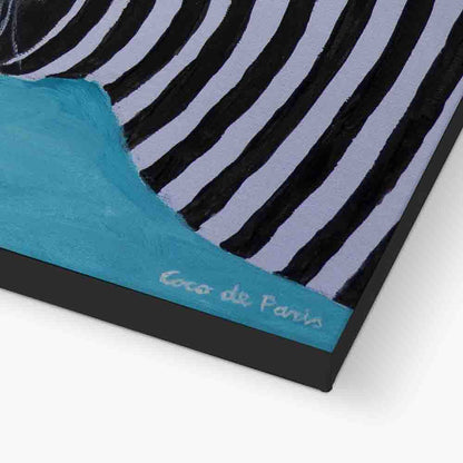 STRIPY BLACK CAT | CANVAS