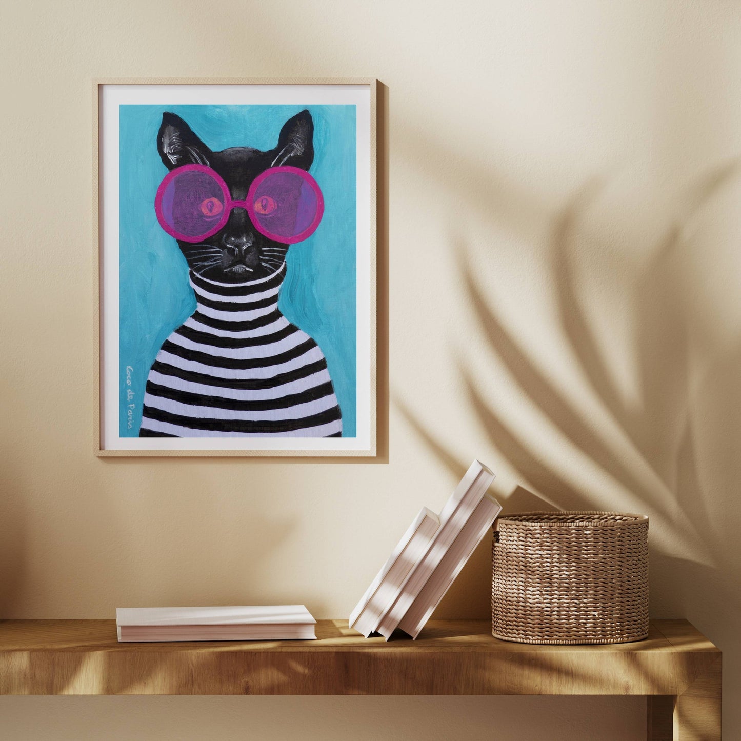 STRIPY BLACK CAT | PRINT