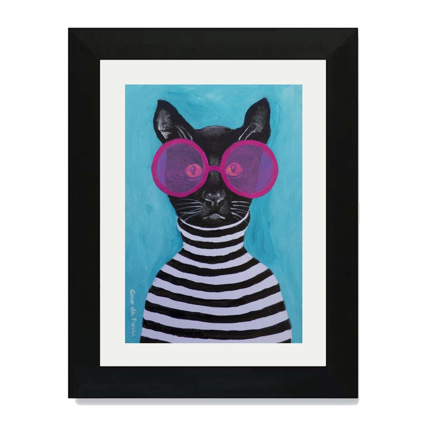 STRIPY BLACK CAT | PRINT