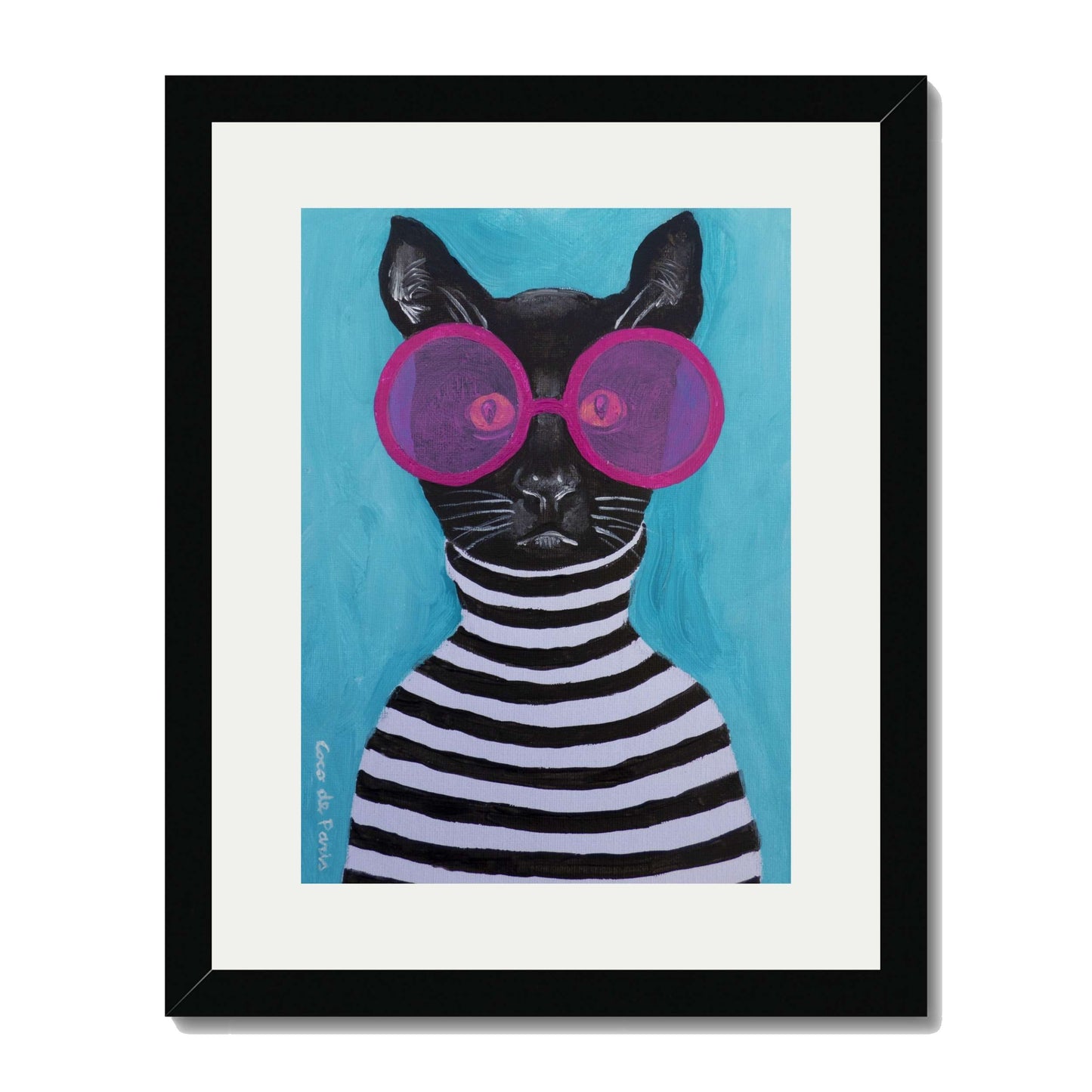STRIPY BLACK CAT | PRINT