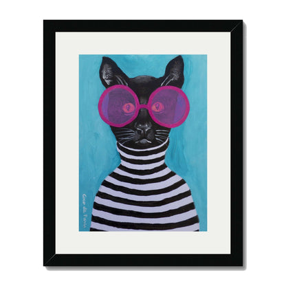 STRIPY BLACK CAT | PRINT