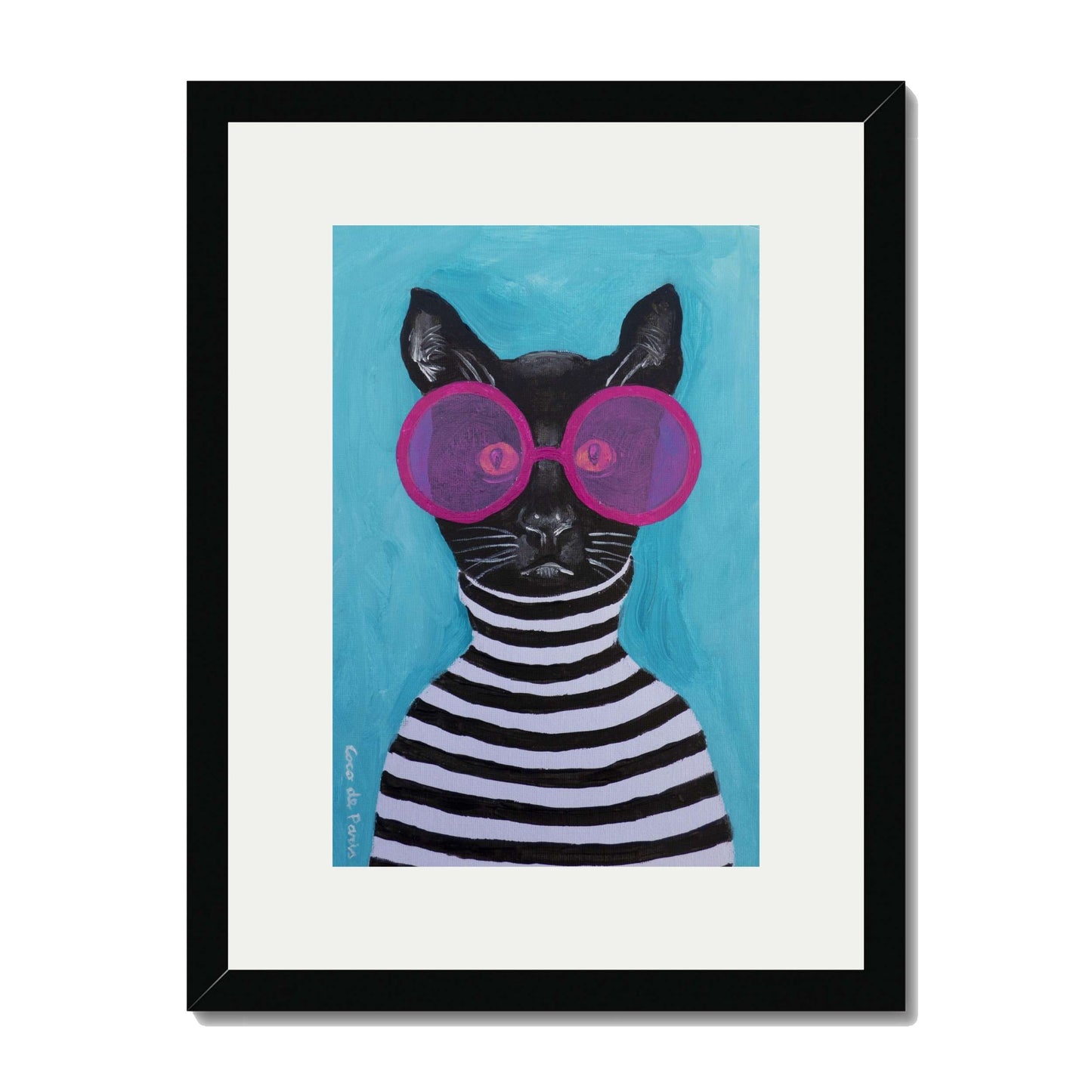 STRIPY BLACK CAT | PRINT