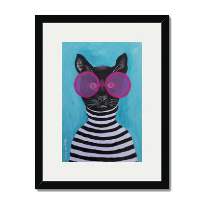 STRIPY BLACK CAT | PRINT