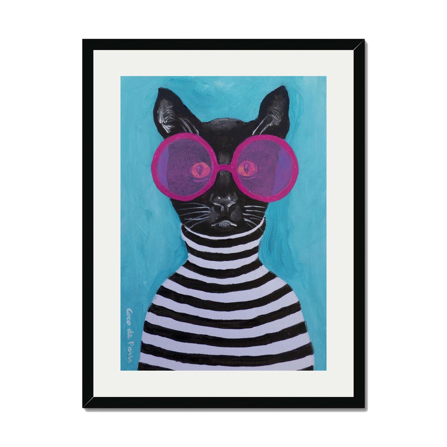 STRIPY BLACK CAT | PRINT