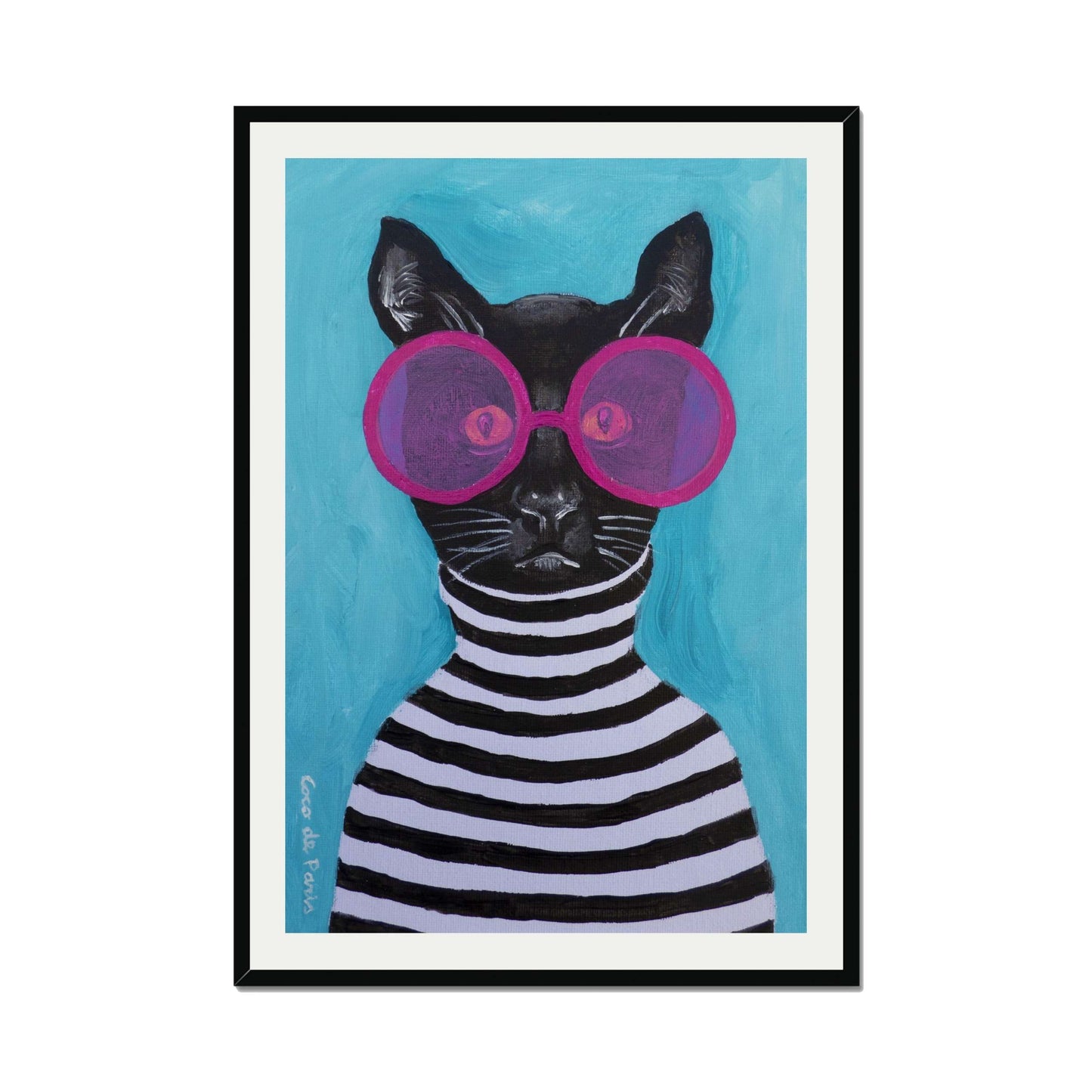 STRIPY BLACK CAT | PRINT