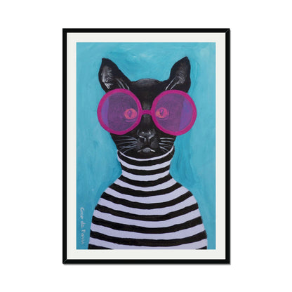 STRIPY BLACK CAT | PRINT