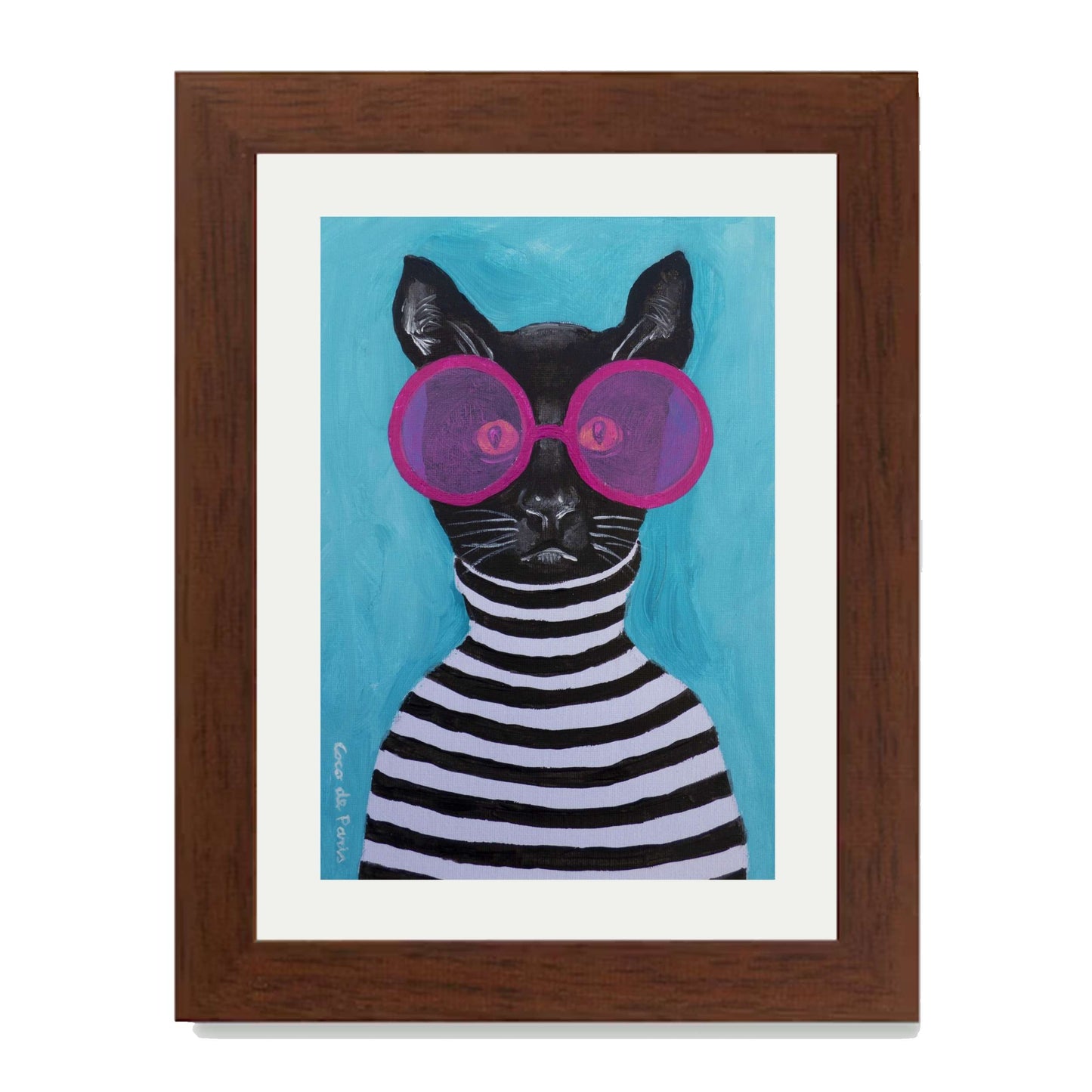 STRIPY BLACK CAT | PRINT
