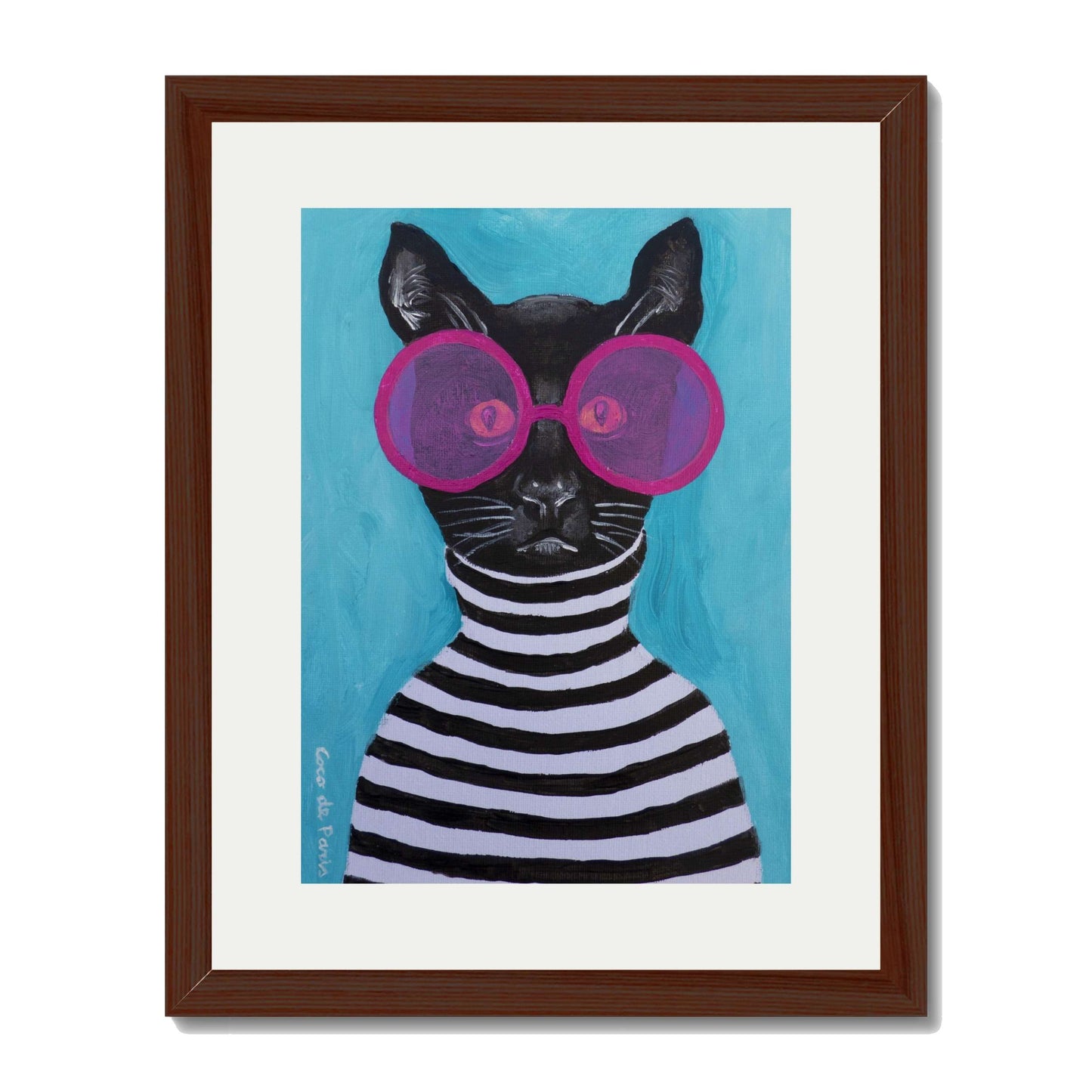 STRIPY BLACK CAT | PRINT