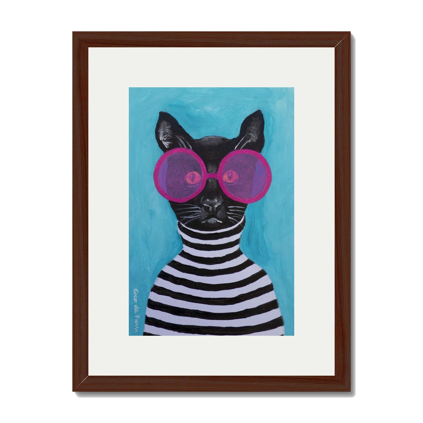 STRIPY BLACK CAT | PRINT