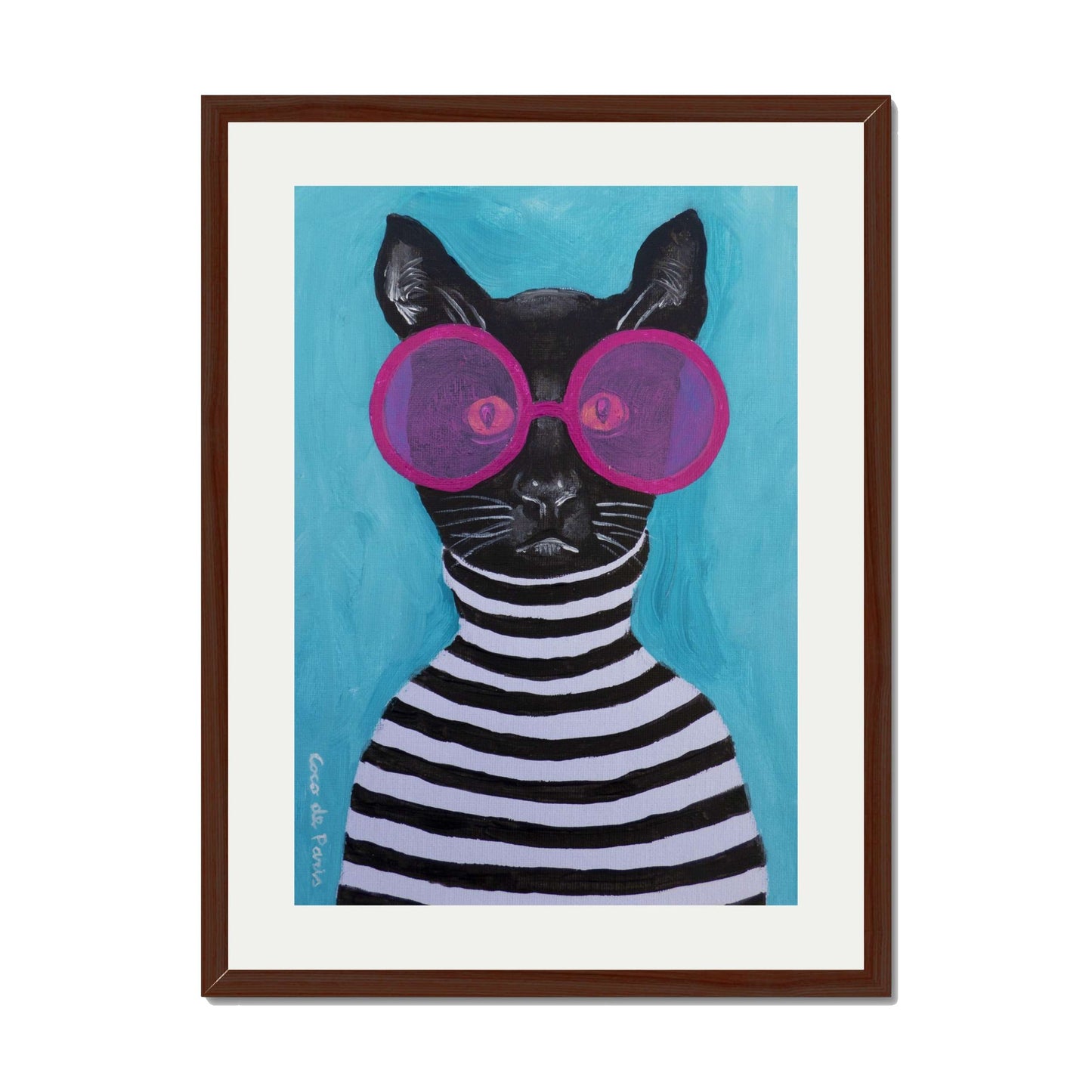 STRIPY BLACK CAT | PRINT