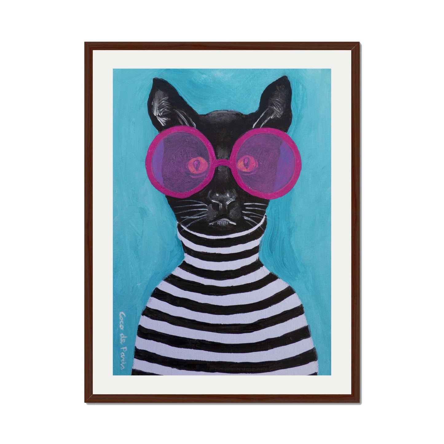 STRIPY BLACK CAT | PRINT
