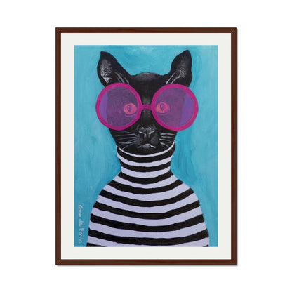 STRIPY BLACK CAT | PRINT